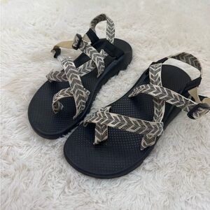 Chaco Women’s 8.5 Z Strap Sport Sandals J106564 Black Tan Hiking Walking